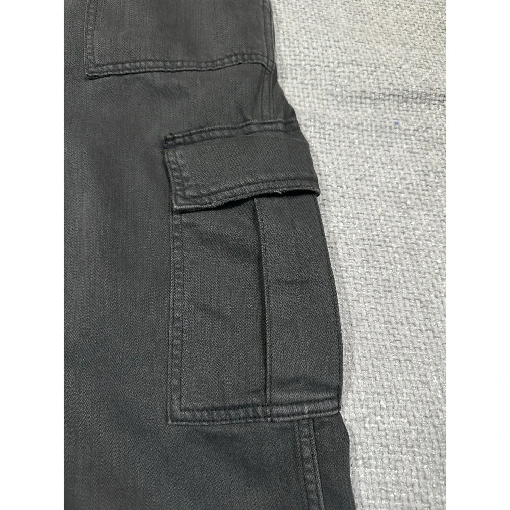 AERIE Overalls Womens Medium Gray Wide Leg Relaxed Fit Comfy Boho - Picture 7 of 12